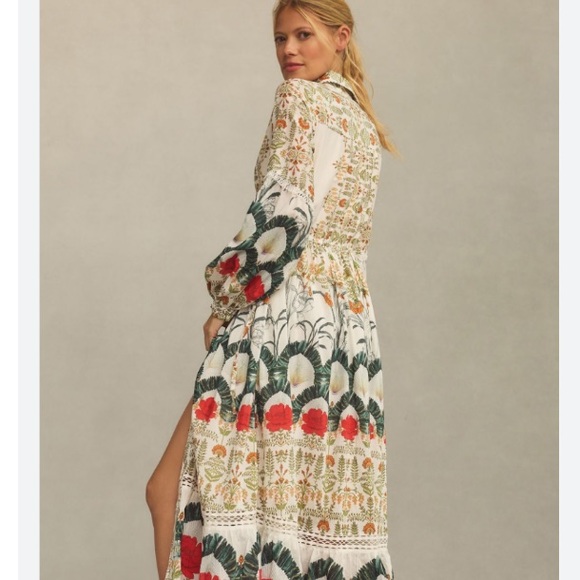 Anthropologie Dresses & Skirts - ANTHROPOLOGIE BUTTON DOWN BOTANICAL DREss large NWT  $260.00 RETAIL